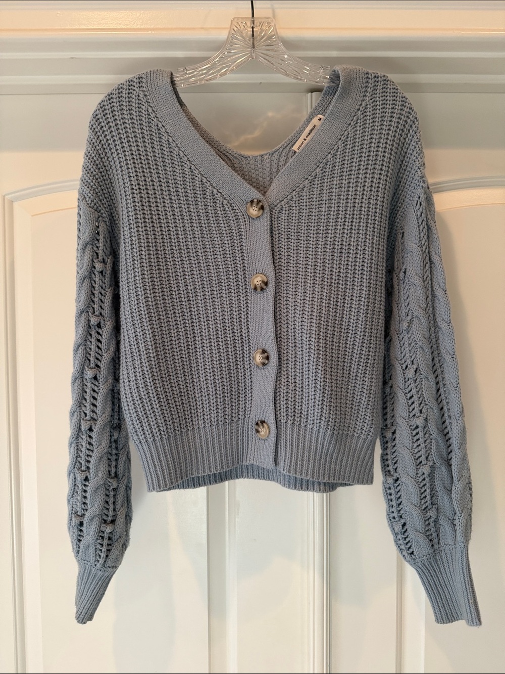 Knit Button-Front Cardigan